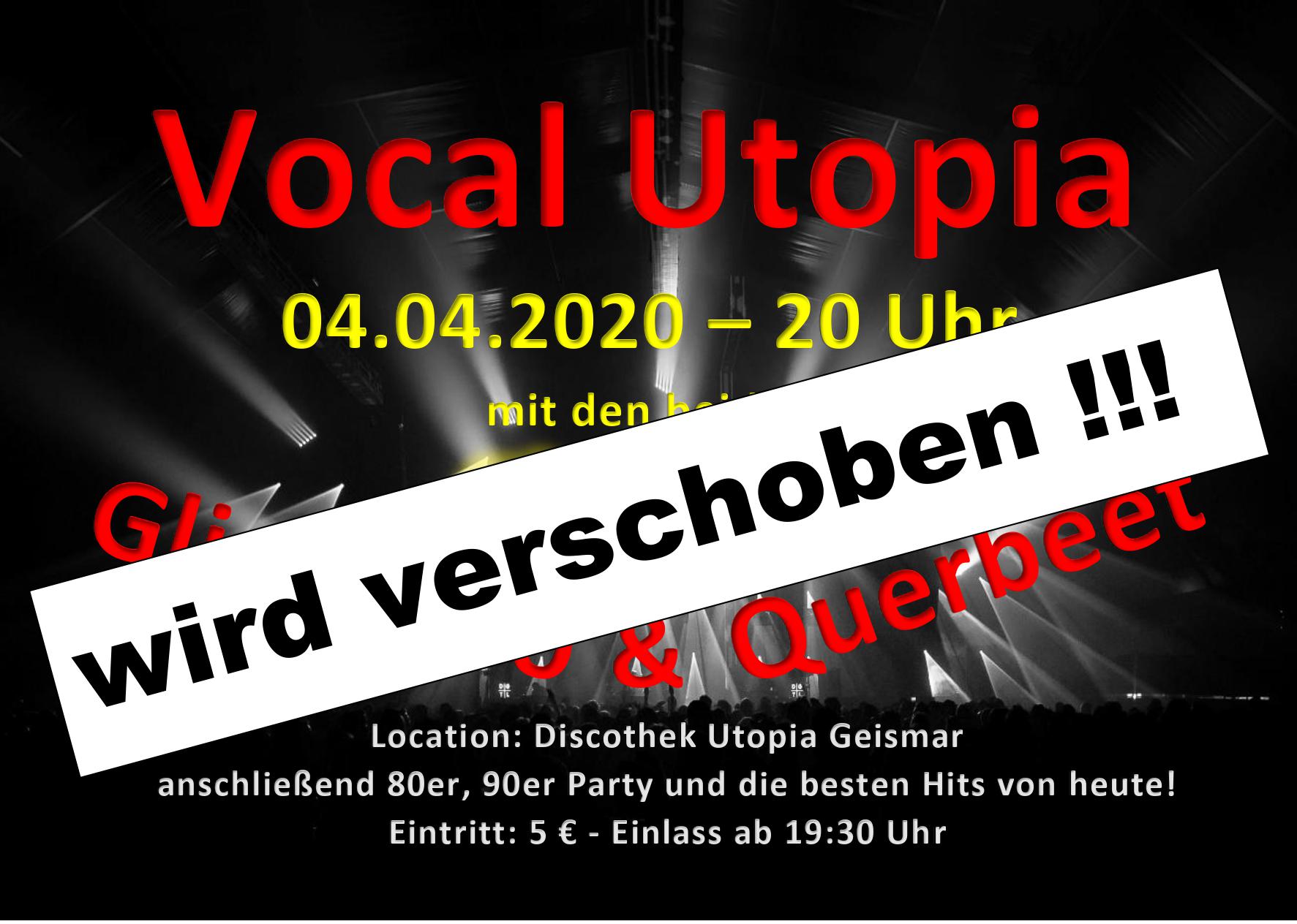 Vocal Utopia verschoben